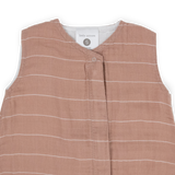 Cotton Muslin Sleep Bag - Mauve Stripe - HoneyBug 