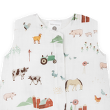 Cotton Muslin Sleep Bag - Farmyard - HoneyBug 