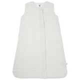 Cotton Muslin Sleep Bag - Tan Gingham - HoneyBug 