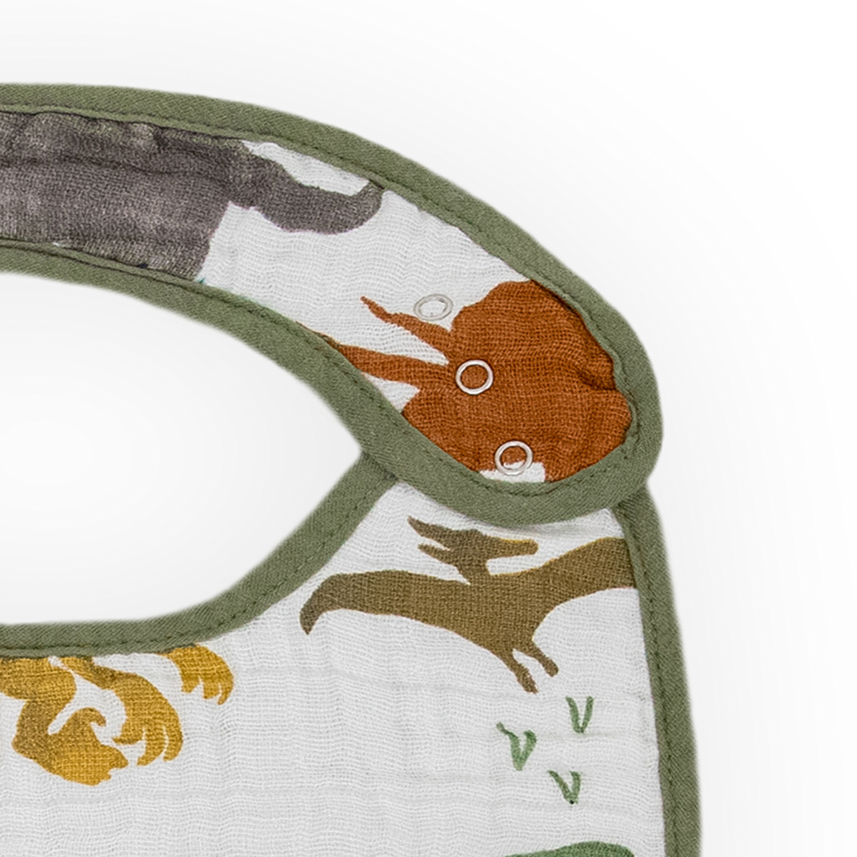 Cotton Muslin Classic Bib 3 Pack - Dino Friends - HoneyBug 