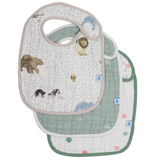 Cotton Muslin Classic Bib 3 Pack - Party Animals - HoneyBug 