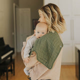 Cotton Muslin Burp Cloth 2 Pack - Fern - HoneyBug 