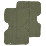 Cotton Muslin Burp Cloth 2 Pack - Fern - HoneyBug 