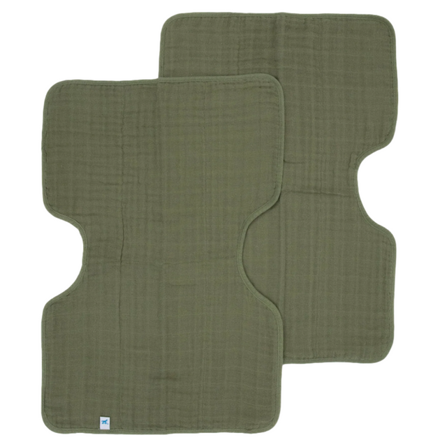 Cotton Muslin Burp Cloth 2 Pack - Fern - HoneyBug 