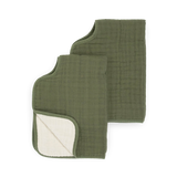 Cotton Muslin Burp Cloth 2 Pack - Fern - HoneyBug 