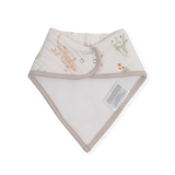 Cotton Muslin + Fleece Bandana Bib 4 Pack - Adobe Checker - HoneyBug 