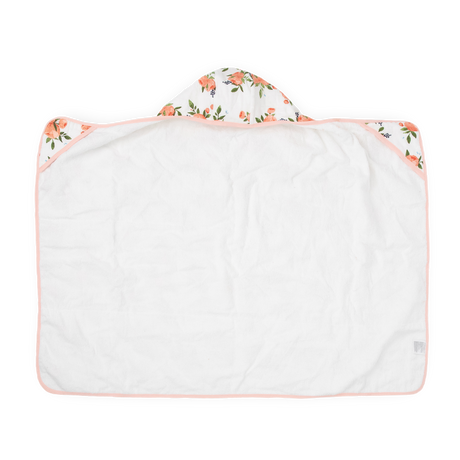 Toddler Hooded Towel - Watercolor Roses - HoneyBug 
