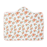 Toddler Hooded Towel - Watercolor Roses - HoneyBug 