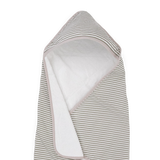 Infant Hooded Towel - Grey Stripe - HoneyBug 