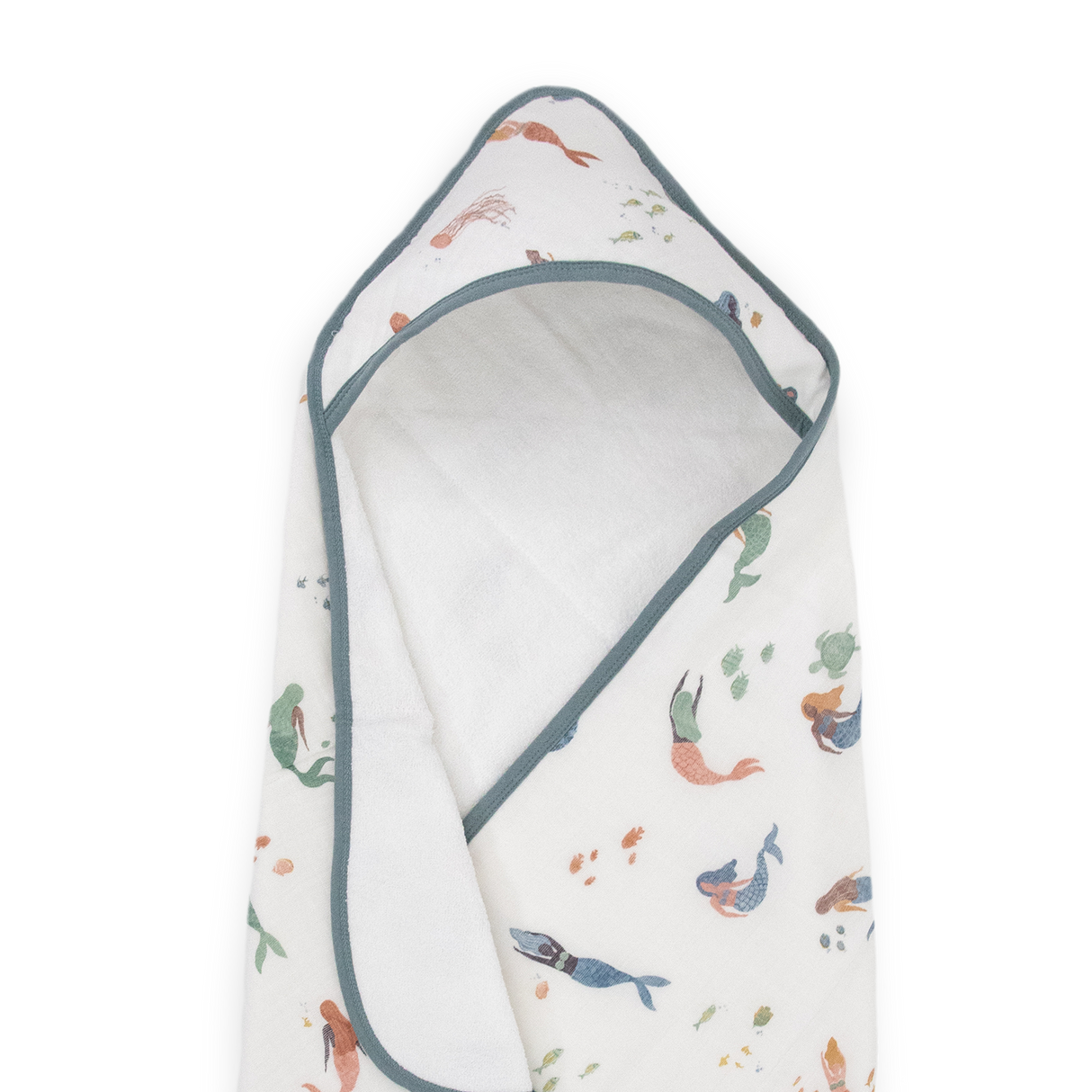 Infant Hooded Towel - Mermaids - HoneyBug 