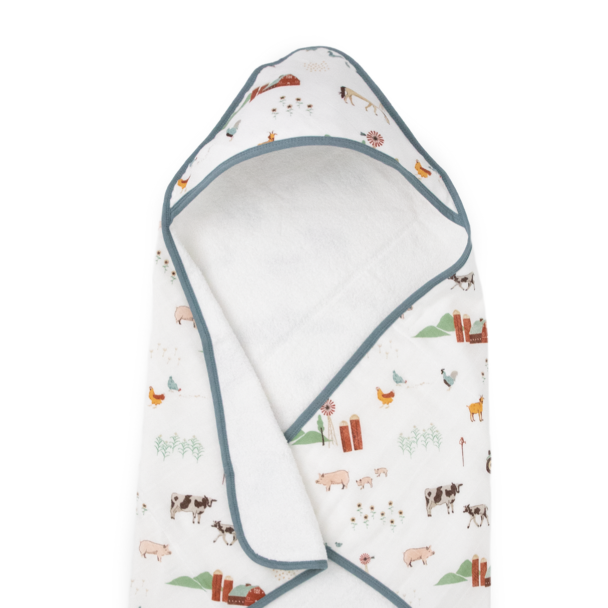 Infant Hooded Towel - Farmyard - HoneyBug 