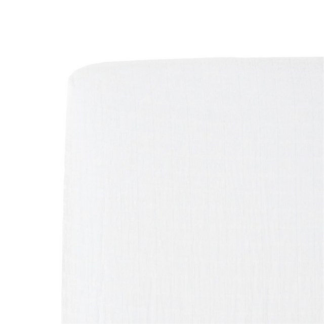 Cotton Muslin Crib Sheet - White - HoneyBug 