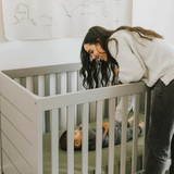 Cotton Muslin Crib Sheet - Fern - HoneyBug 