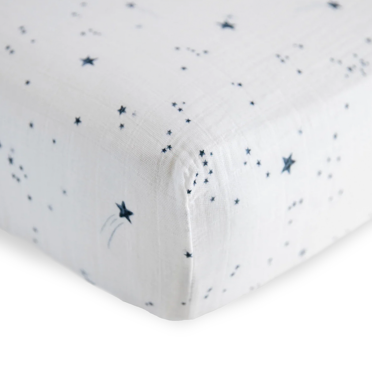 Cotton Muslin Crib Sheet - Shooting Stars - HoneyBug 