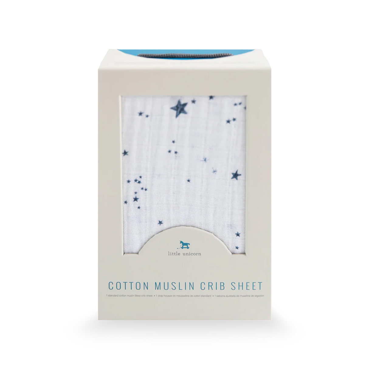 Cotton Muslin Crib Sheet - Shooting Stars - HoneyBug 