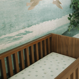 Cotton Muslin Crib Sheet - Blue Stacks - HoneyBug 