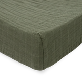 Cotton Muslin Changing Pad Cover - Fern - HoneyBug 