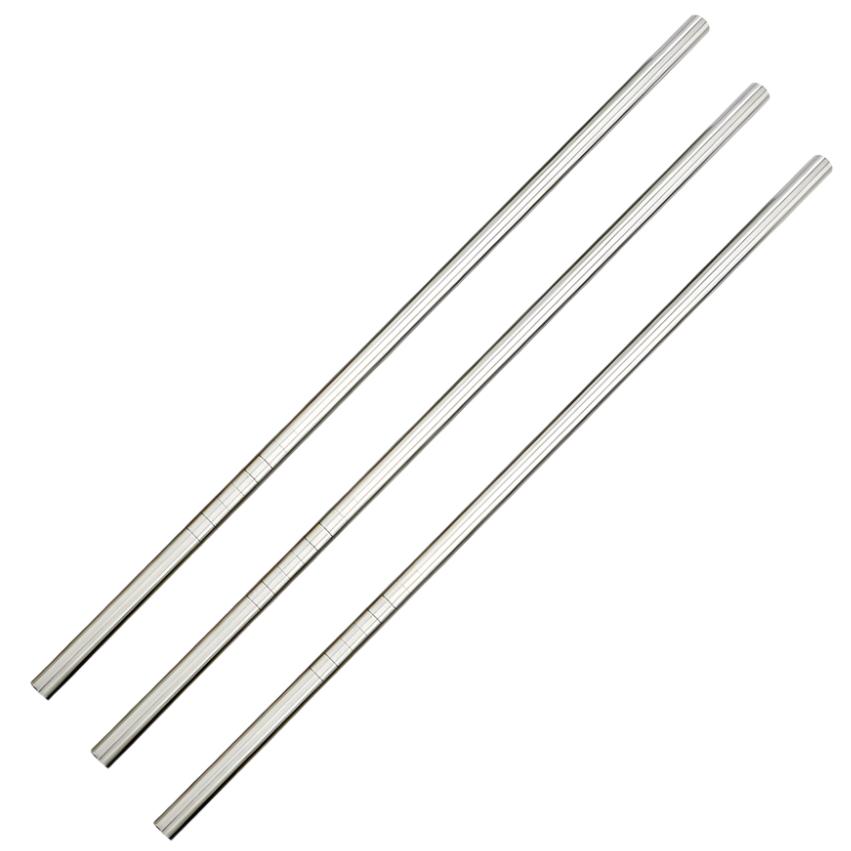 Haakaa Straight Stainless Steel Straws with Cleaning Brush, 3 pk - HoneyBug 