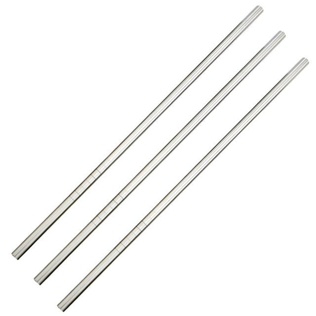 Haakaa Straight Stainless Steel Straws with Cleaning Brush, 3 pk - HoneyBug 