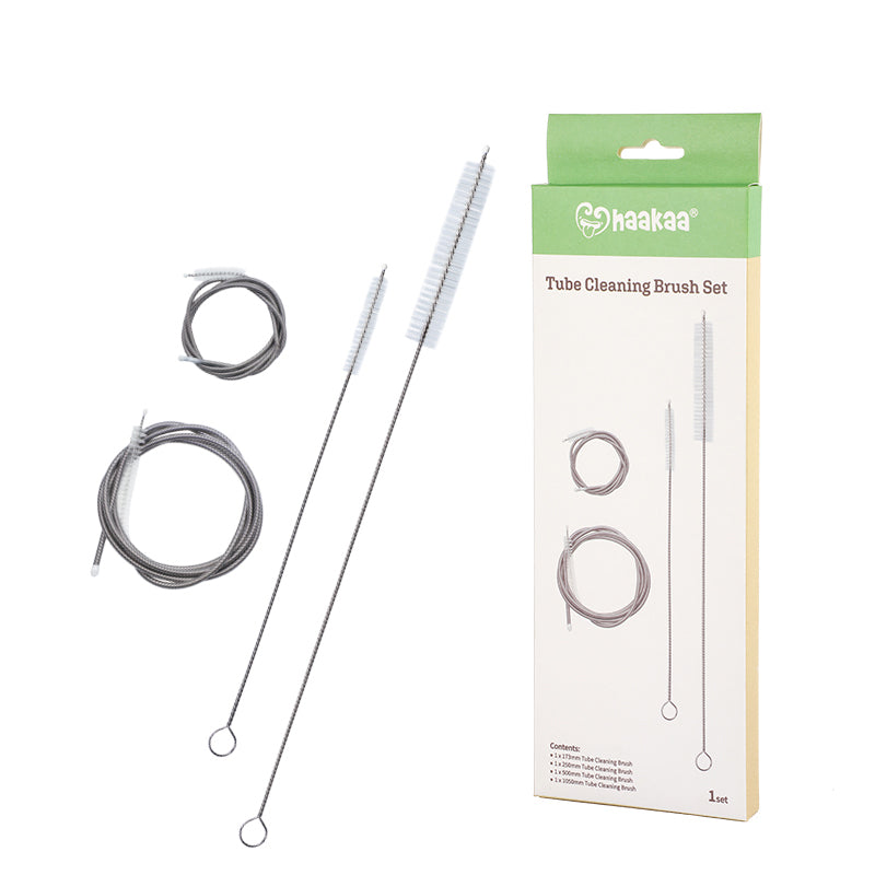 Haakaa Tube Cleaning Brush Set, 4 pk - HoneyBug 