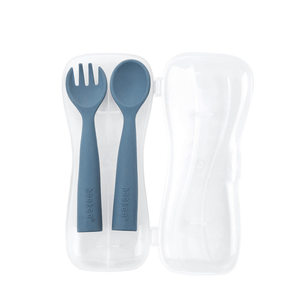 Haakaa Bendy Silicone Cutlery Set - HoneyBug 