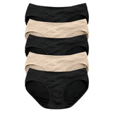 Under-the-Bump Bikini Underwear (5-Pack) | Low Rise Style - Neutrals - HoneyBug 