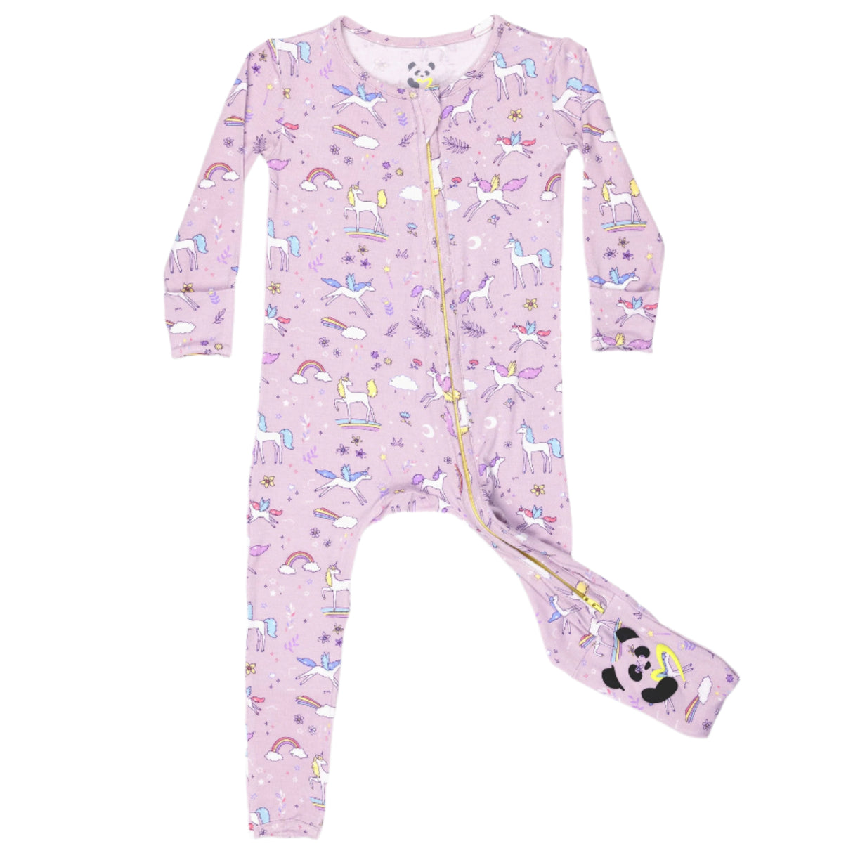 Enchanted Unicorn Bamboo Convertible Footie - HoneyBug 