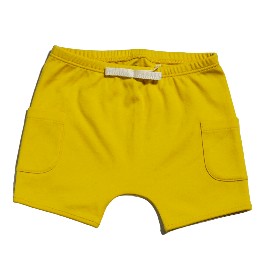 100% Peruvian Pima Cotton Shorts in Misted Yellow - HoneyBug 