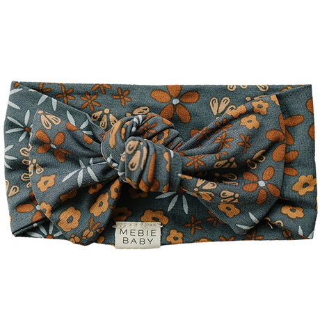 Navy Floral Bamboo Head Wrap - HoneyBug 