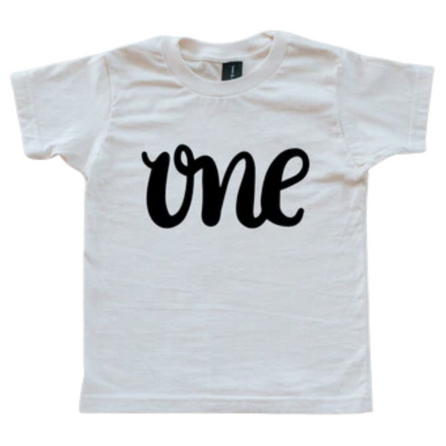 One First Birthday Organic Baby Tee - HoneyBug 