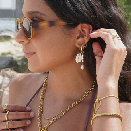 Lourdes Round Snake Chain Bracelet - HoneyBug 