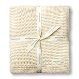 Organic Knit Throw Blanket - Vanilla