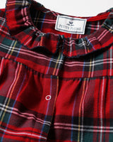 Baby's Brushed Twill Madeline Romper in Imperial Tartan - HoneyBug 