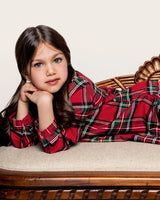 Girl's Brushed Twill Beatrice Nightgown in Imperial Tartan - HoneyBug 