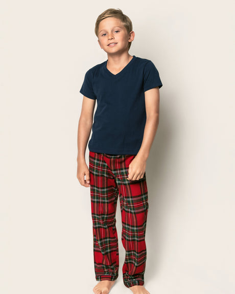 Kid's Brushed Twill Pajama Pants in Imperial Tartan - HoneyBug 