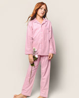 Kid's Flannel Pajama Set in Pink - HoneyBug 