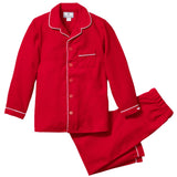 Kid's Flannel Pajama Set in Red - HoneyBug 