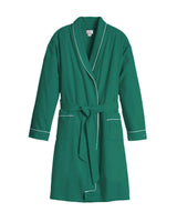 Women's Flannel Robe in Forest Green - HoneyBug 