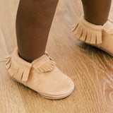 Weathered Brown Moccasin Baby Shoe - HoneyBug 