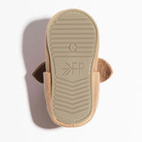 Weathered Brown Knotted Bow Baby Shoe - HoneyBug 