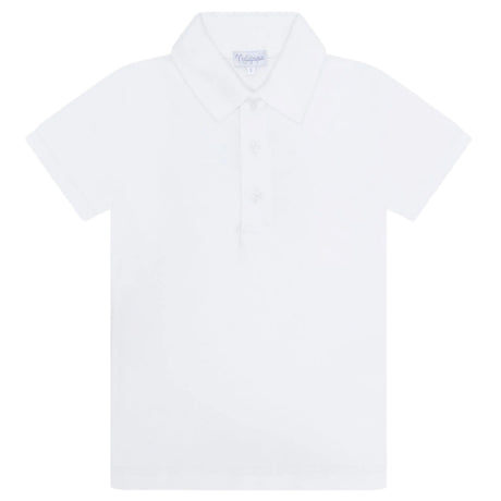 White Pima Cotton Polo Shirt - HoneyBug 