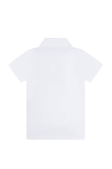 White Pima Cotton Polo Shirt - HoneyBug 