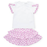 Winnie Girls' Skirt Set - Birthday Cake Pink - HoneyBug 