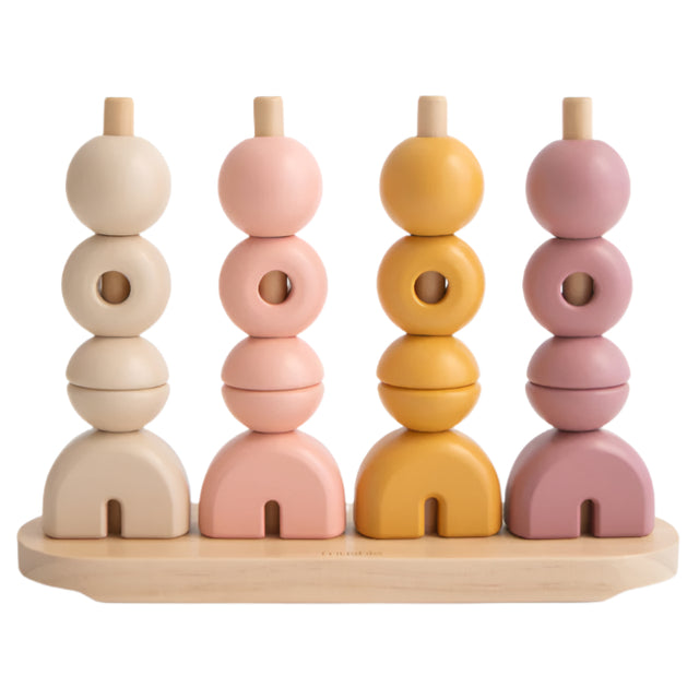 Wooden Multi Shape Stacker - Sunrise - HoneyBug 