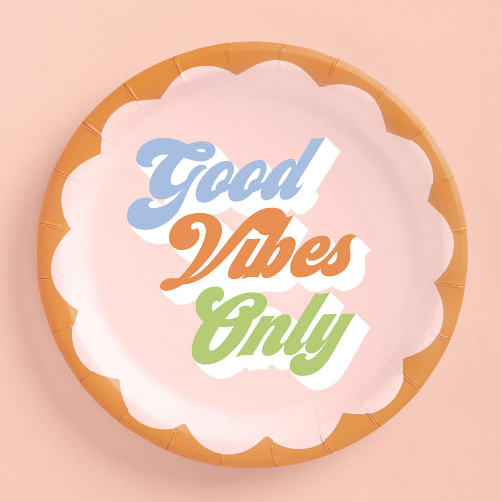 Groovy Plates - 24 Paper Plates