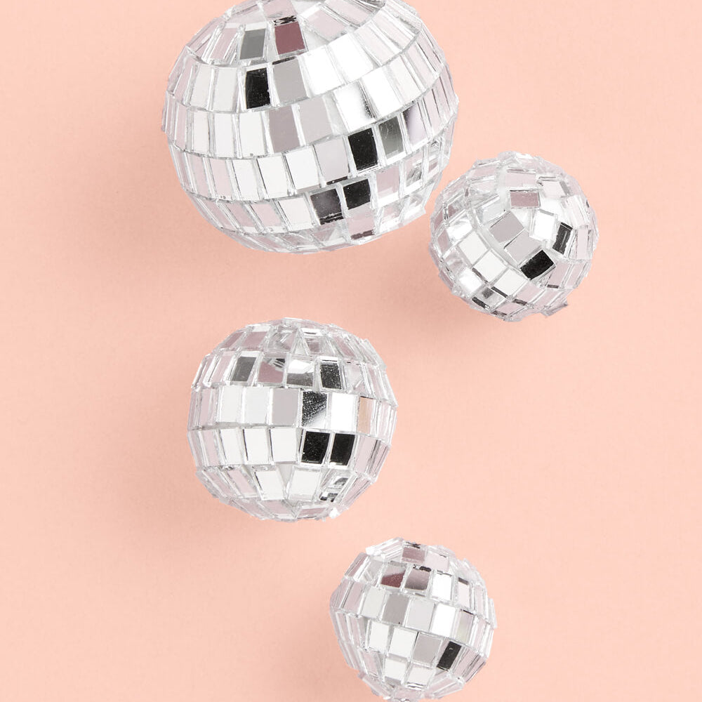 It's Disco, Baby! Topper - 4 disco ball cake toppers