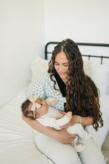 Blue Blossom Muslin Burp Cloth - HoneyBug 