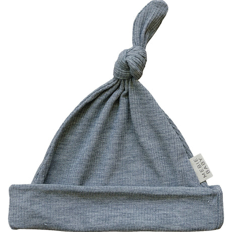 Heather Grey Ribbed Bamboo Newborn Knot Hat - HoneyBug 