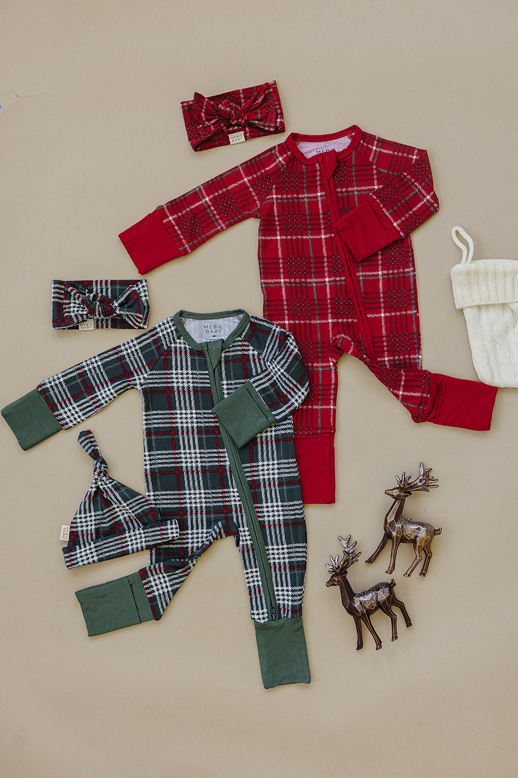 Red Plaid Bamboo Zipper - HoneyBug 