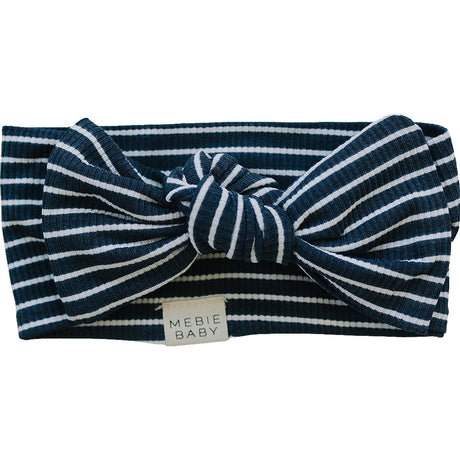 Navy Stripes Ribbed Bamboo Head Wrap - HoneyBug 